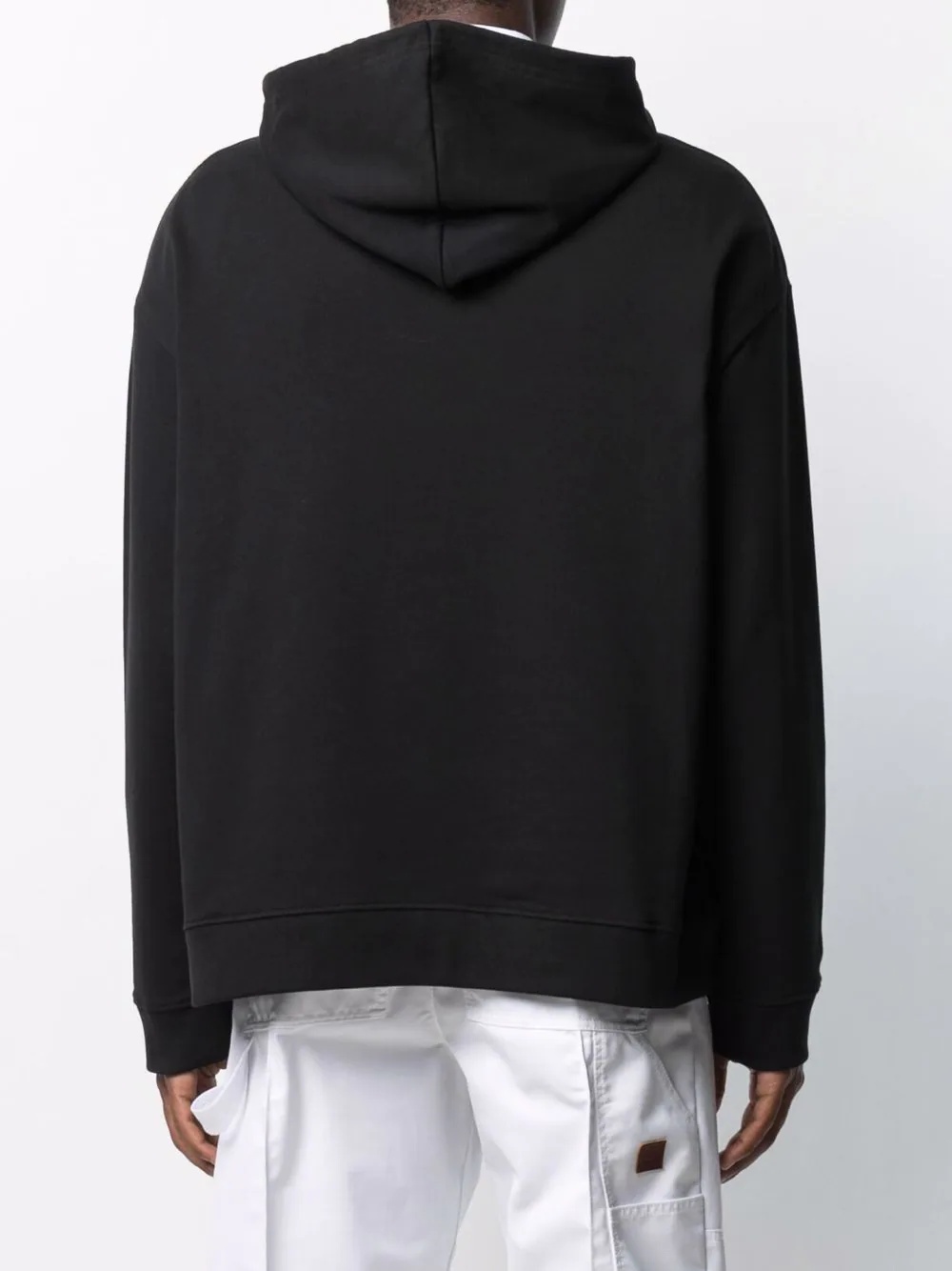 patch-detail cotton hoodie - 4