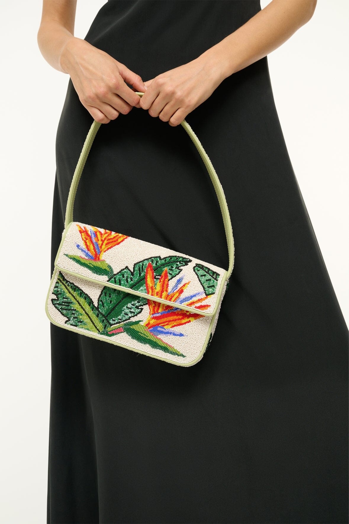 STAUD TOMMY BEADED BAG BIRDS OF PARADISE - 4