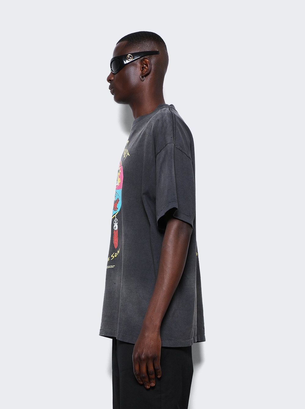SAINT M×××××× X Lastman Holy Ghost Tee Black | thewebster
