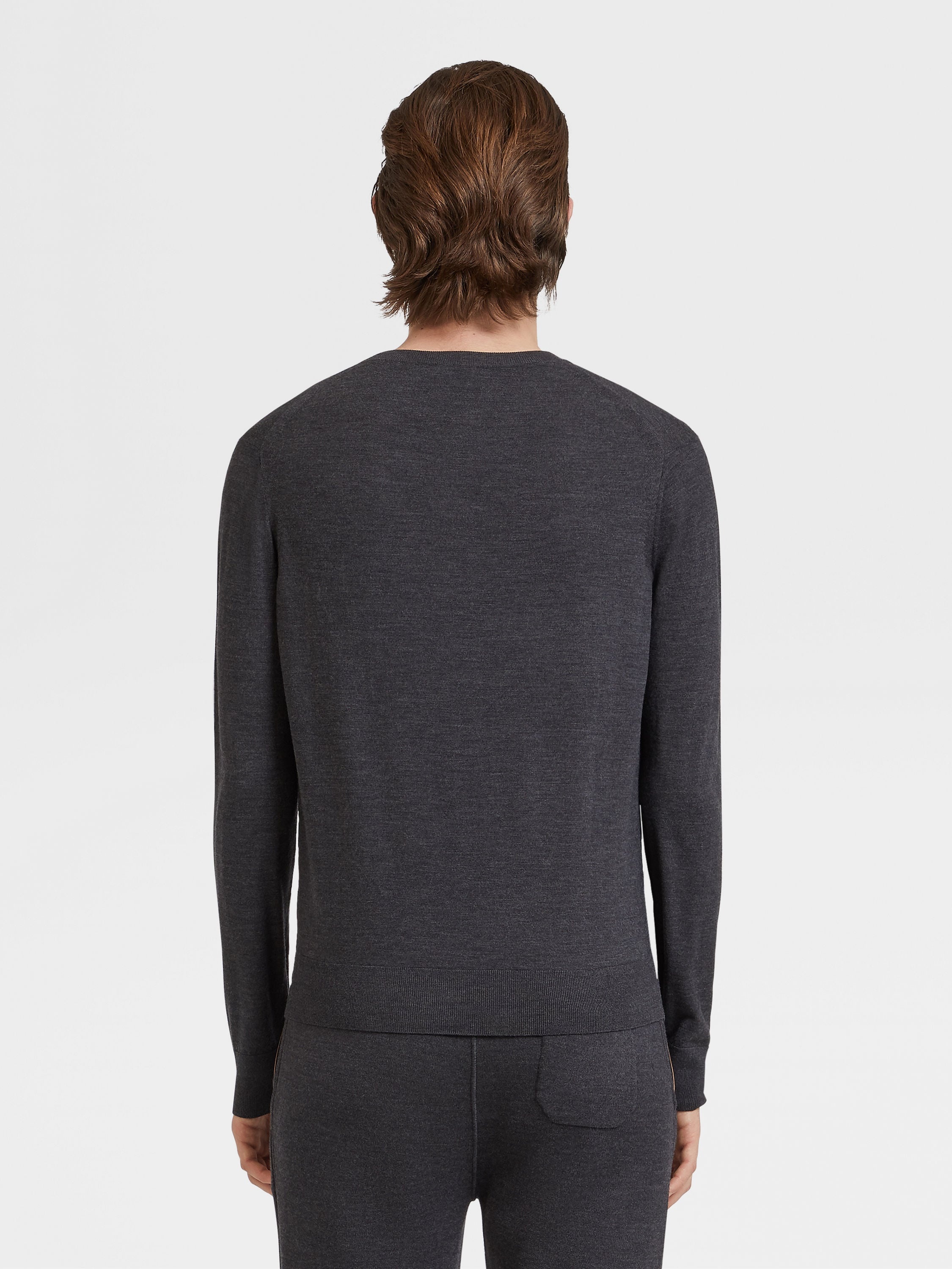 DARK GREY 12MILMIL12 WOOL CREWNECK - 3