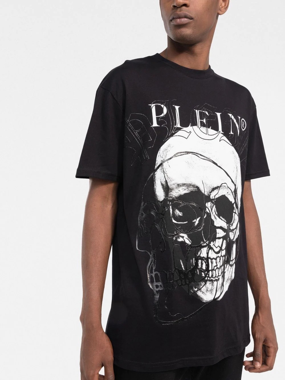 skull print cotton T-shirt - 3