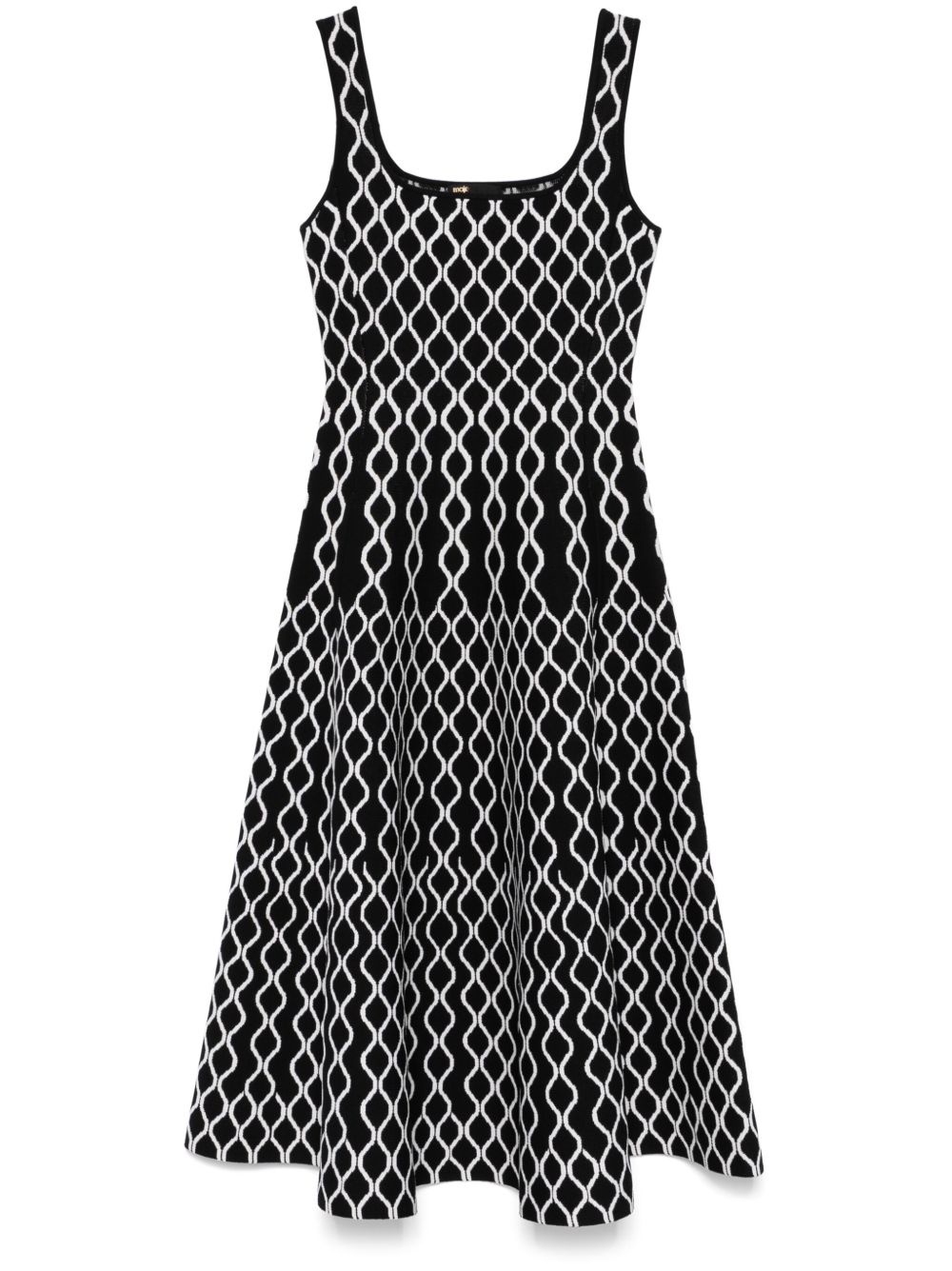 geometric-print midi dress - 1