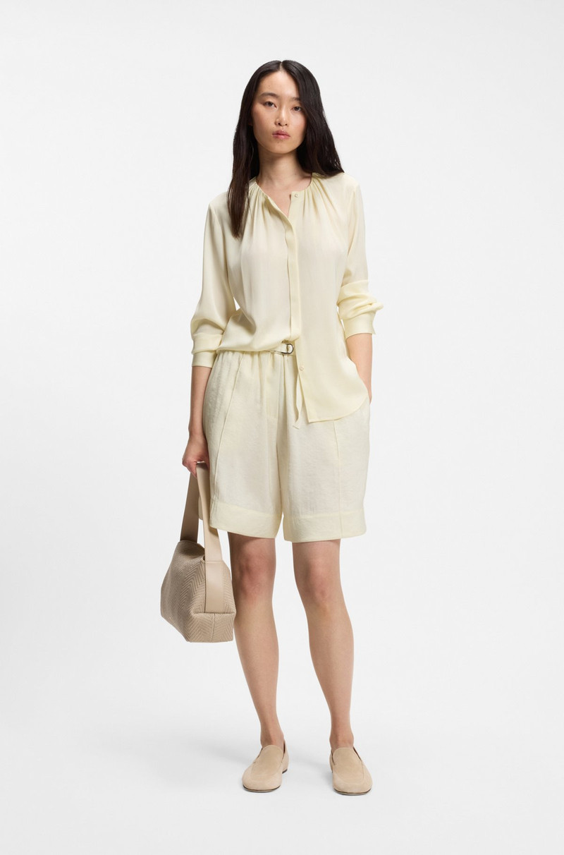 BOSS WIDE-LEG BERMUDA SHORTS WITH ELASTICIZED WAISTBAND outlook
