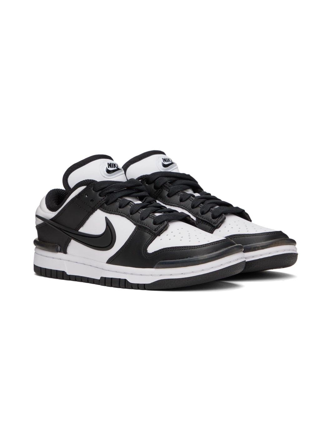 Black & White Dunk Low Twist Sneakers - 4