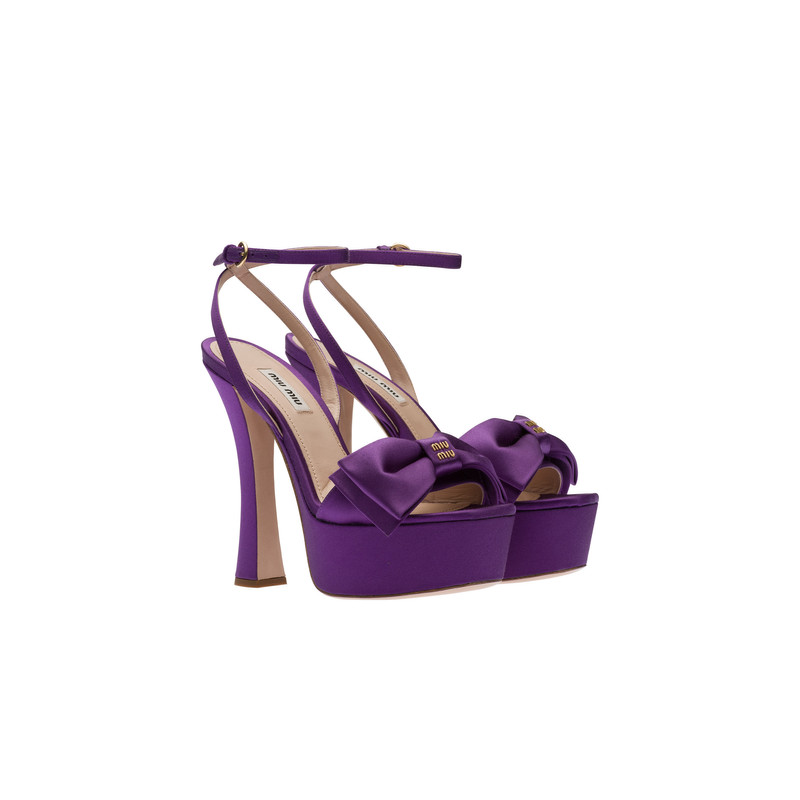 Satin platform sandals 1