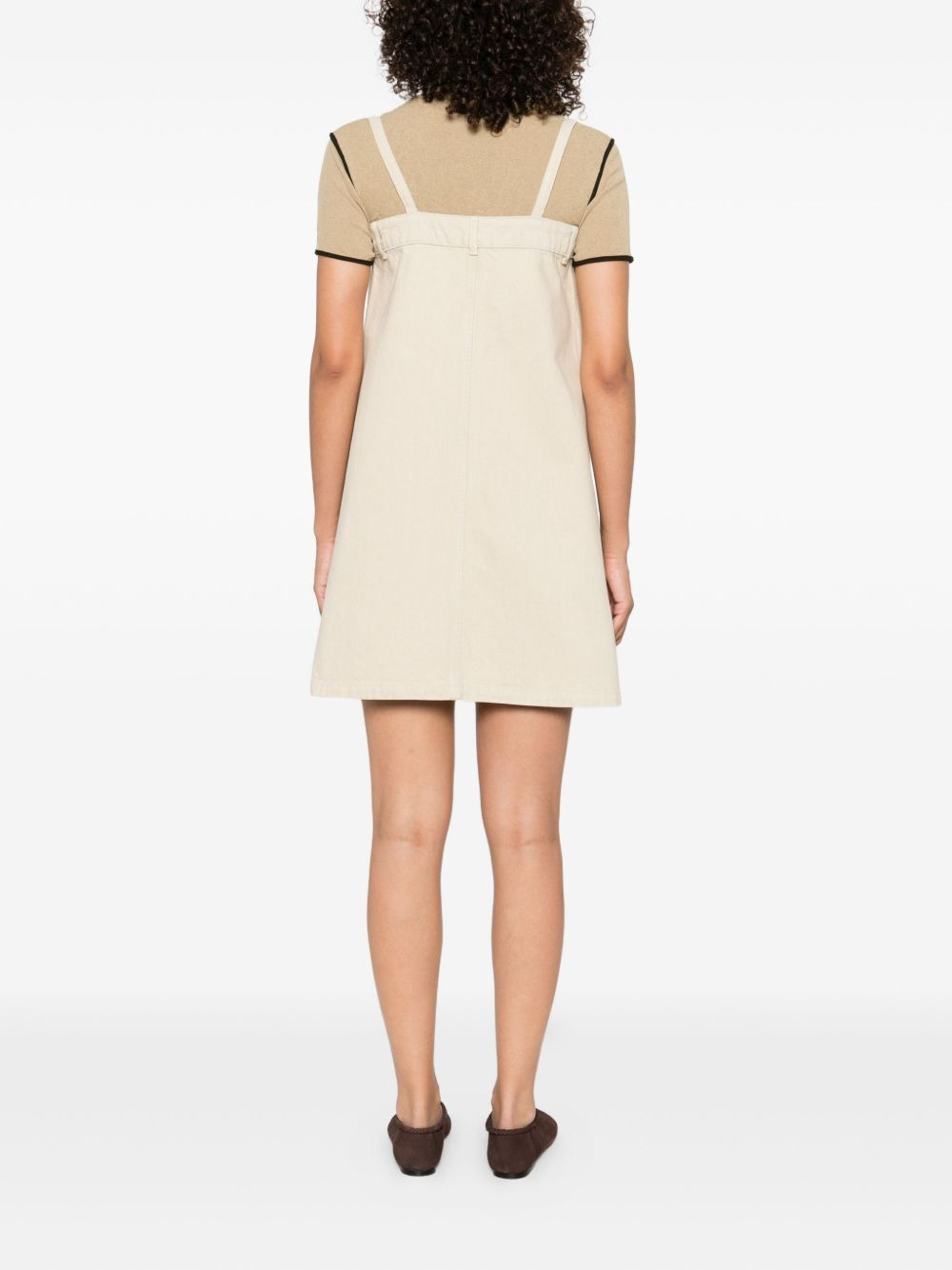 button-front sleeveless mini dress - 4