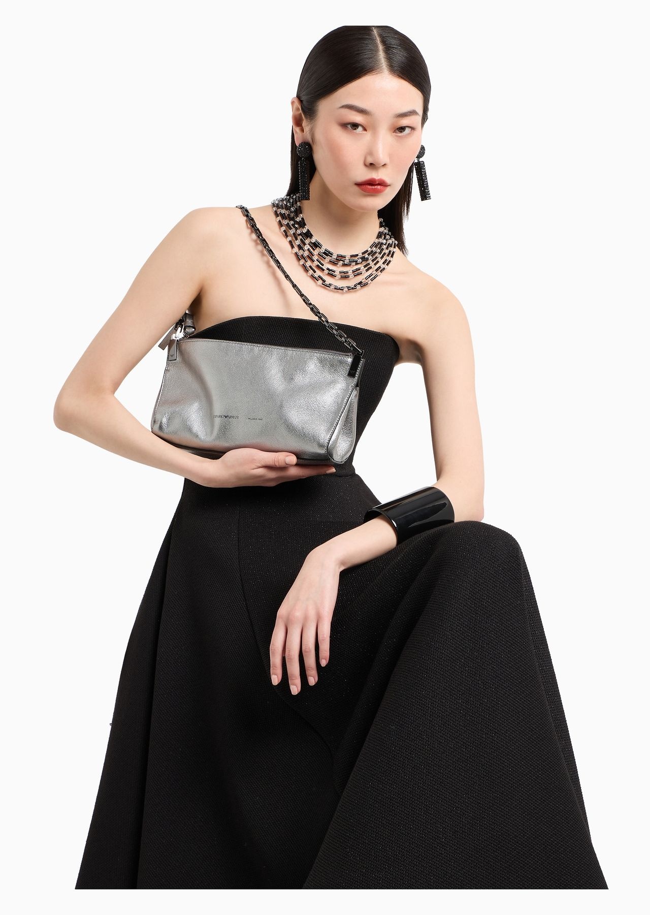 Metallic leather shoulder bag - 7