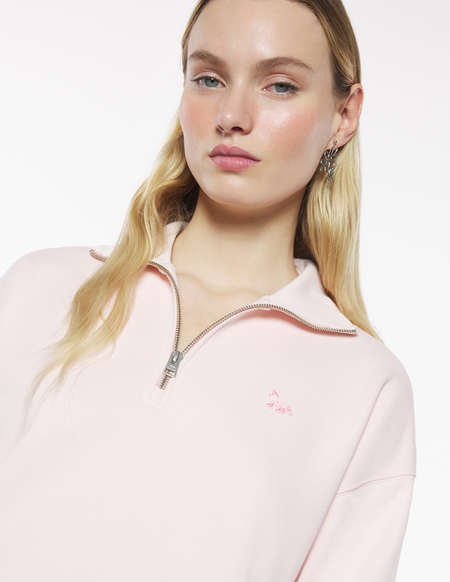 BABY FOX PATCH HALF ZIP SWEATSHIRT - 4