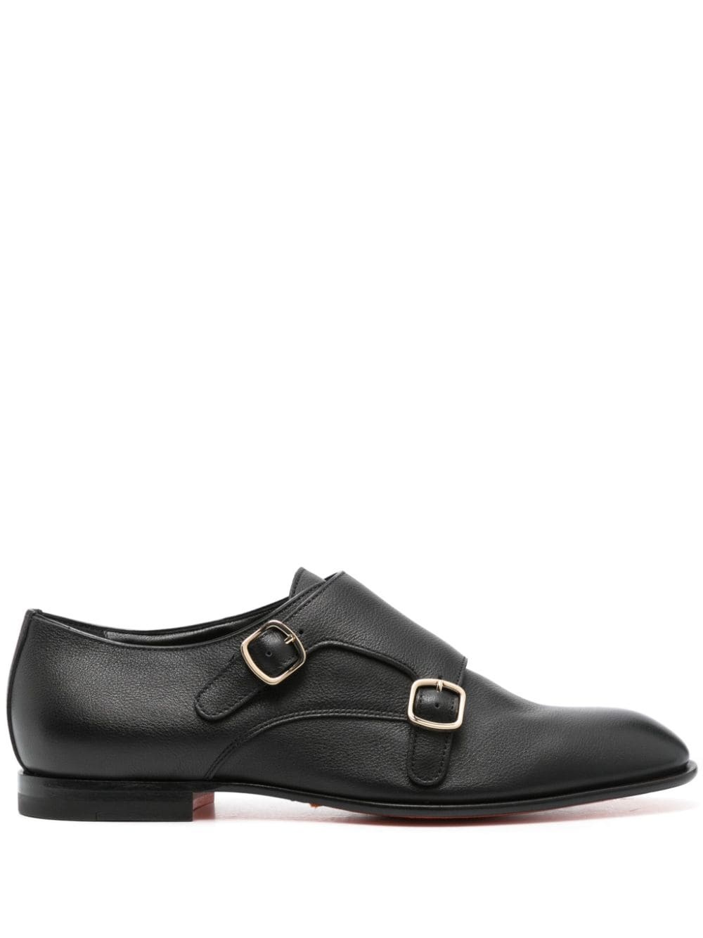 grained leather loafers - 1