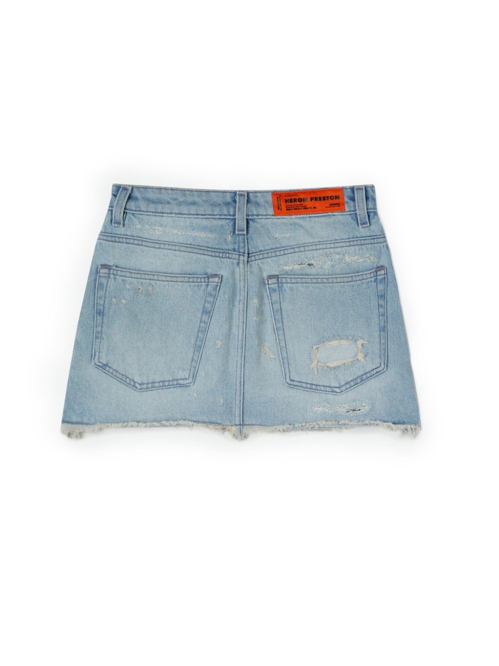 SUPER DISTRESSED DENIM SKIRT - 6