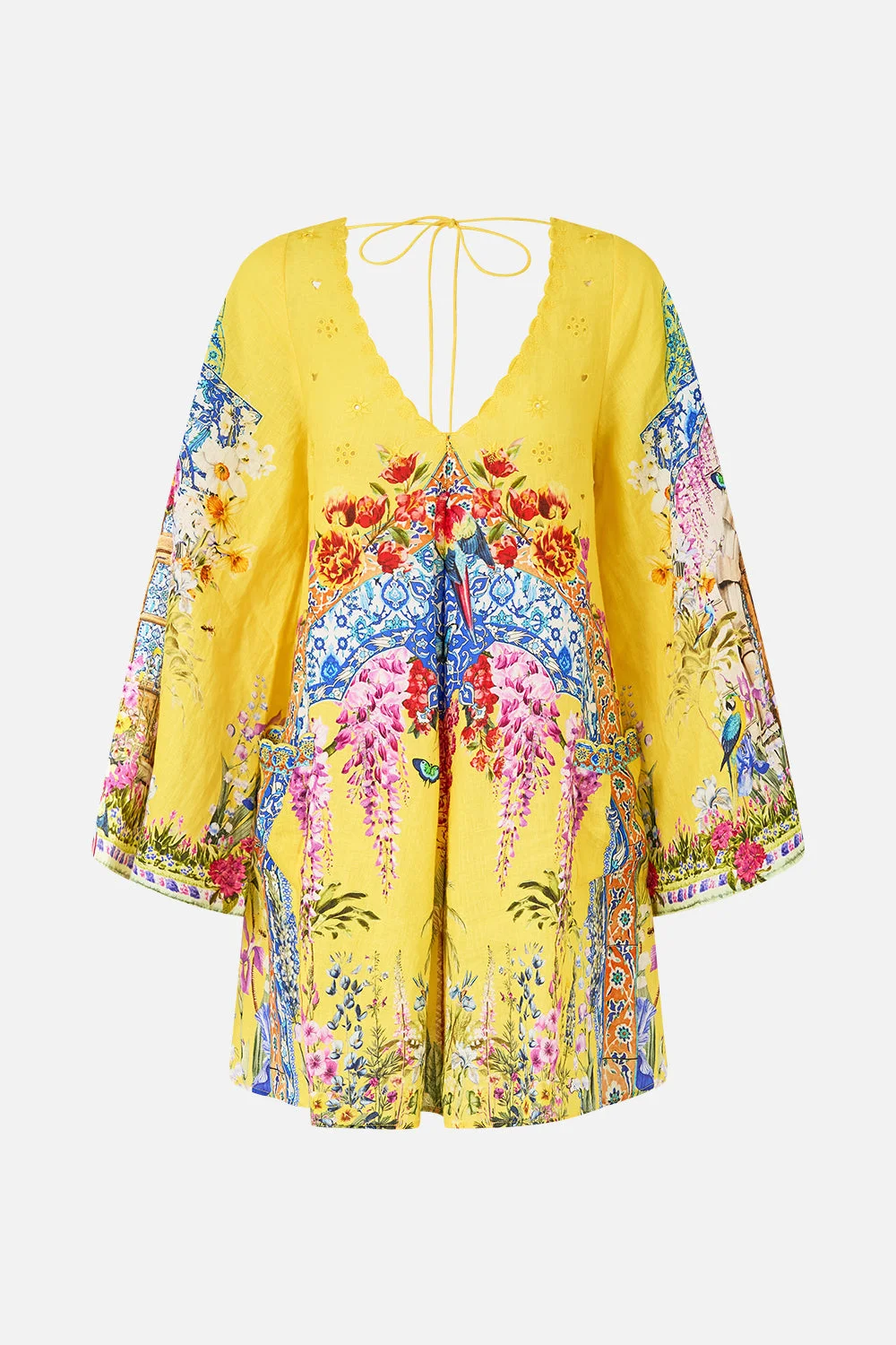 POCKET DRESS WITH LOW BACK & WIDE SLEEVES - 1