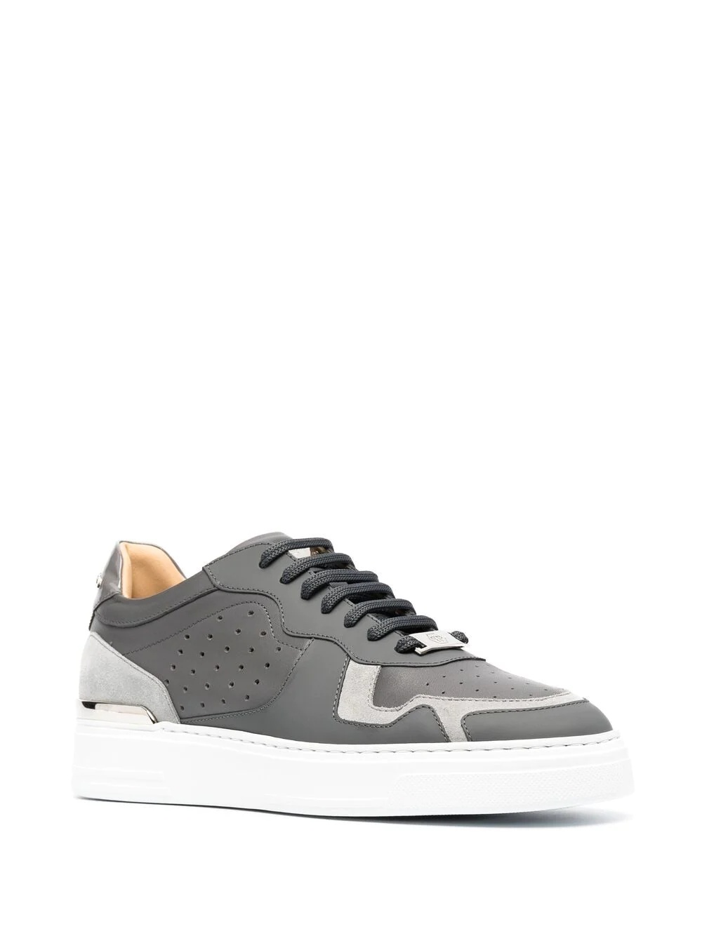 panelled low-top sneakers - 2