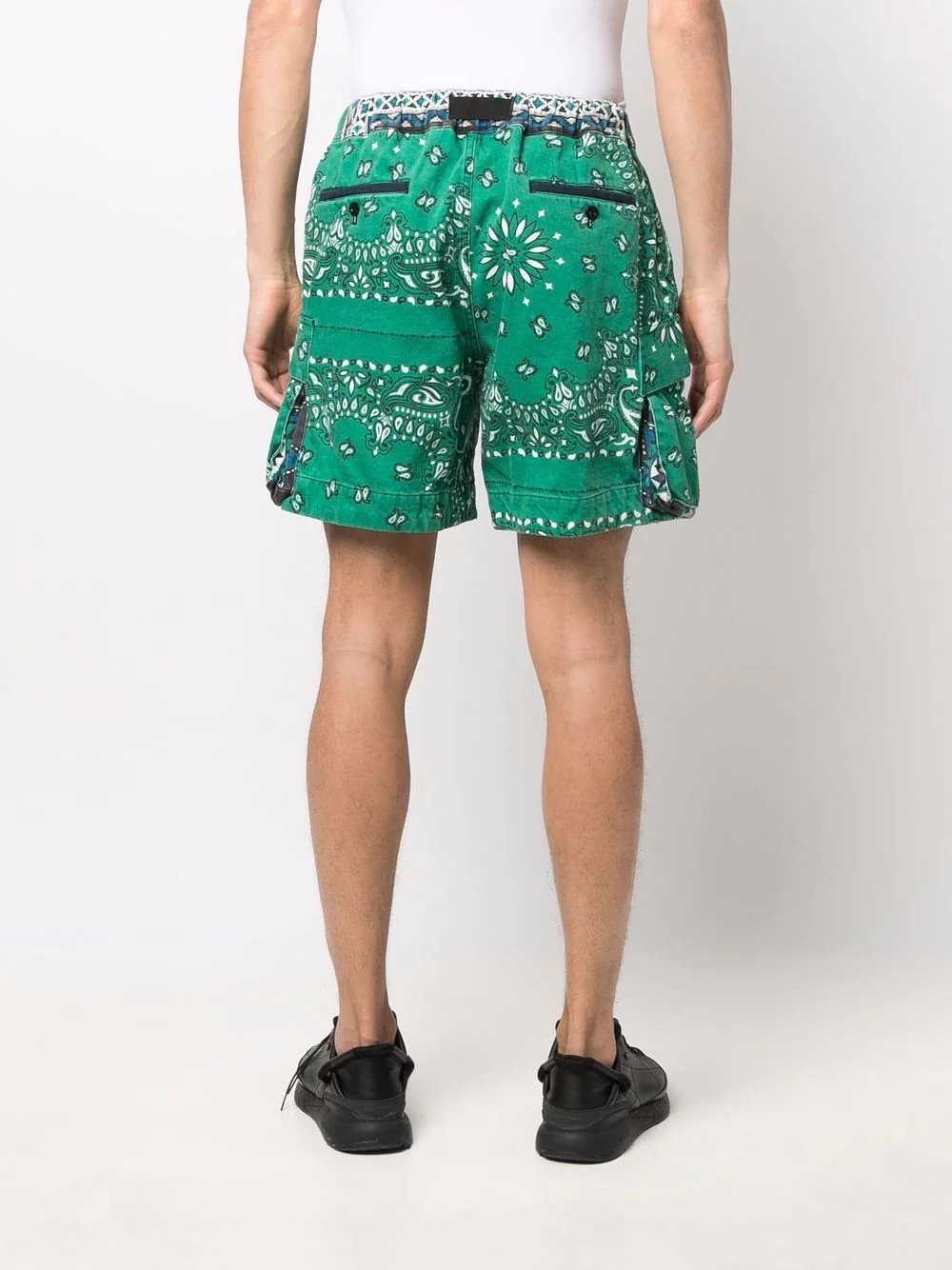 bandana-print deck shorts - 4