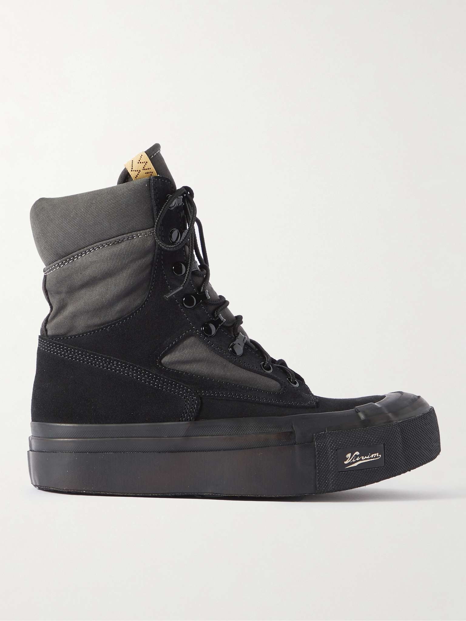 visvim Tesota '91 Folk Suede and Cotton-Canvas Boots