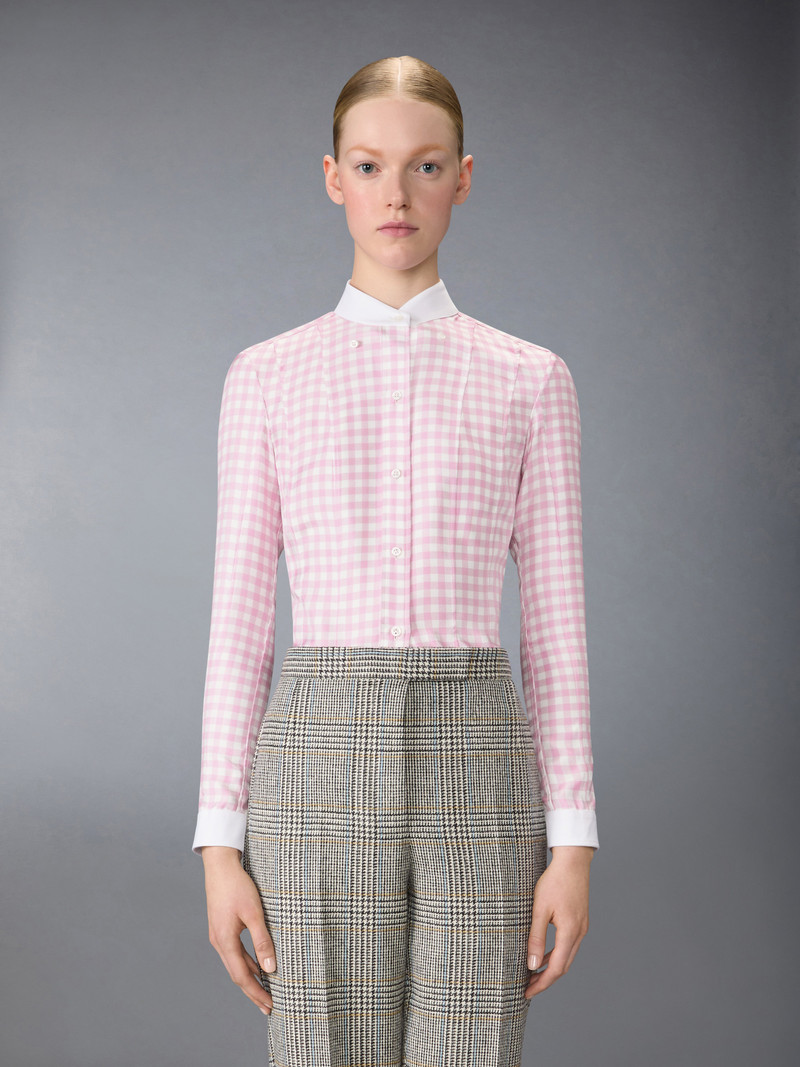 Thom Browne SILK TWILL GINGHAM SHIRT outlook