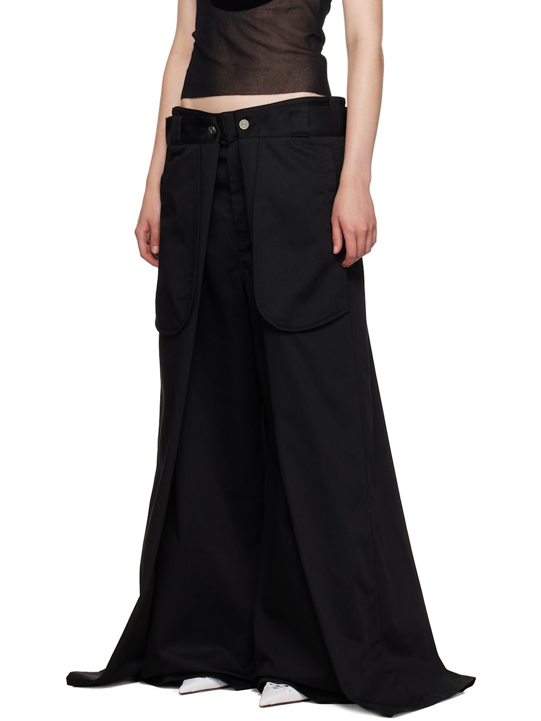 Black Shayne Oliver Edition 'The Wrap' Trousers - 4