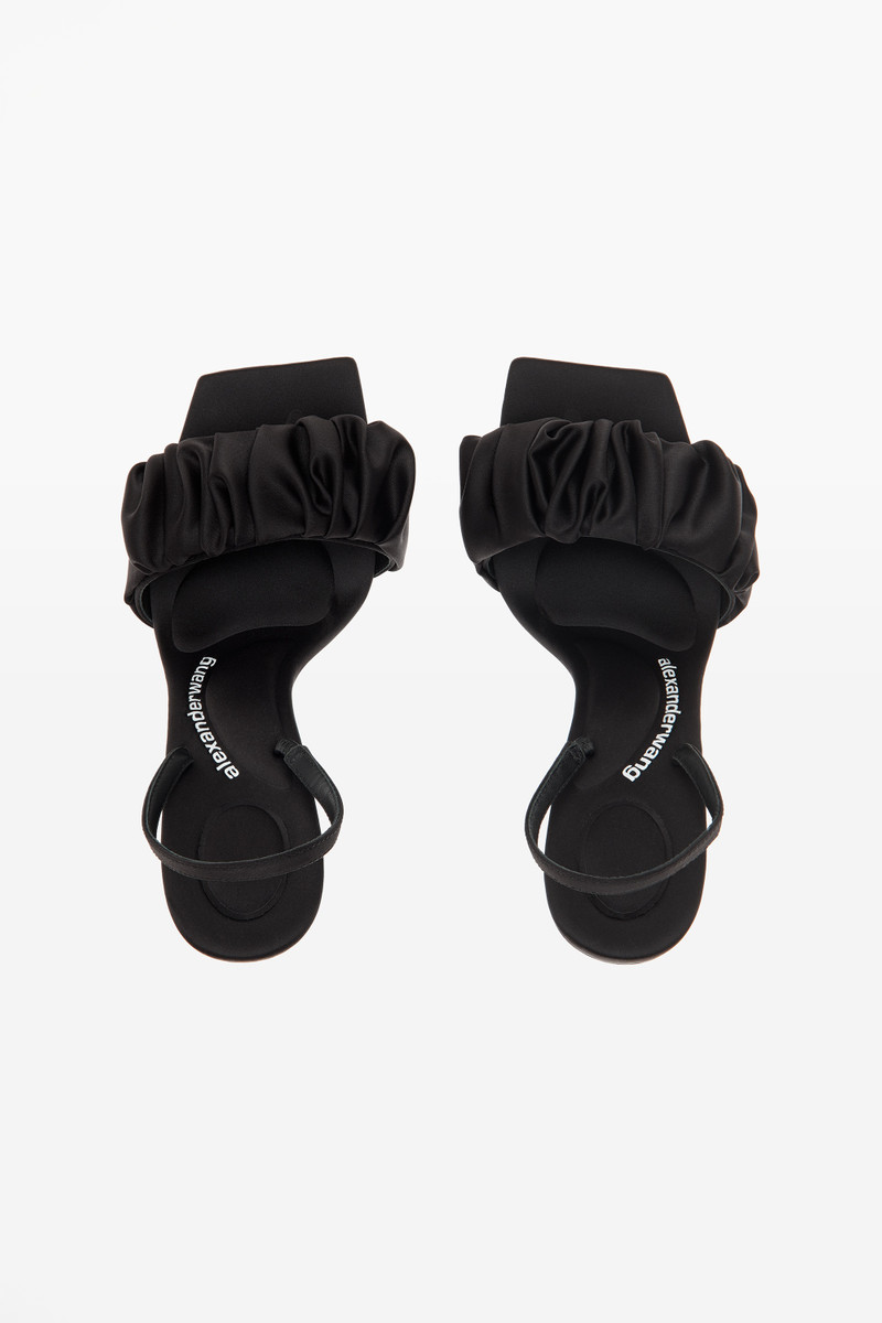 JULIE SCRUNCHIE SLINGBACK HEEL IN SATIN 6