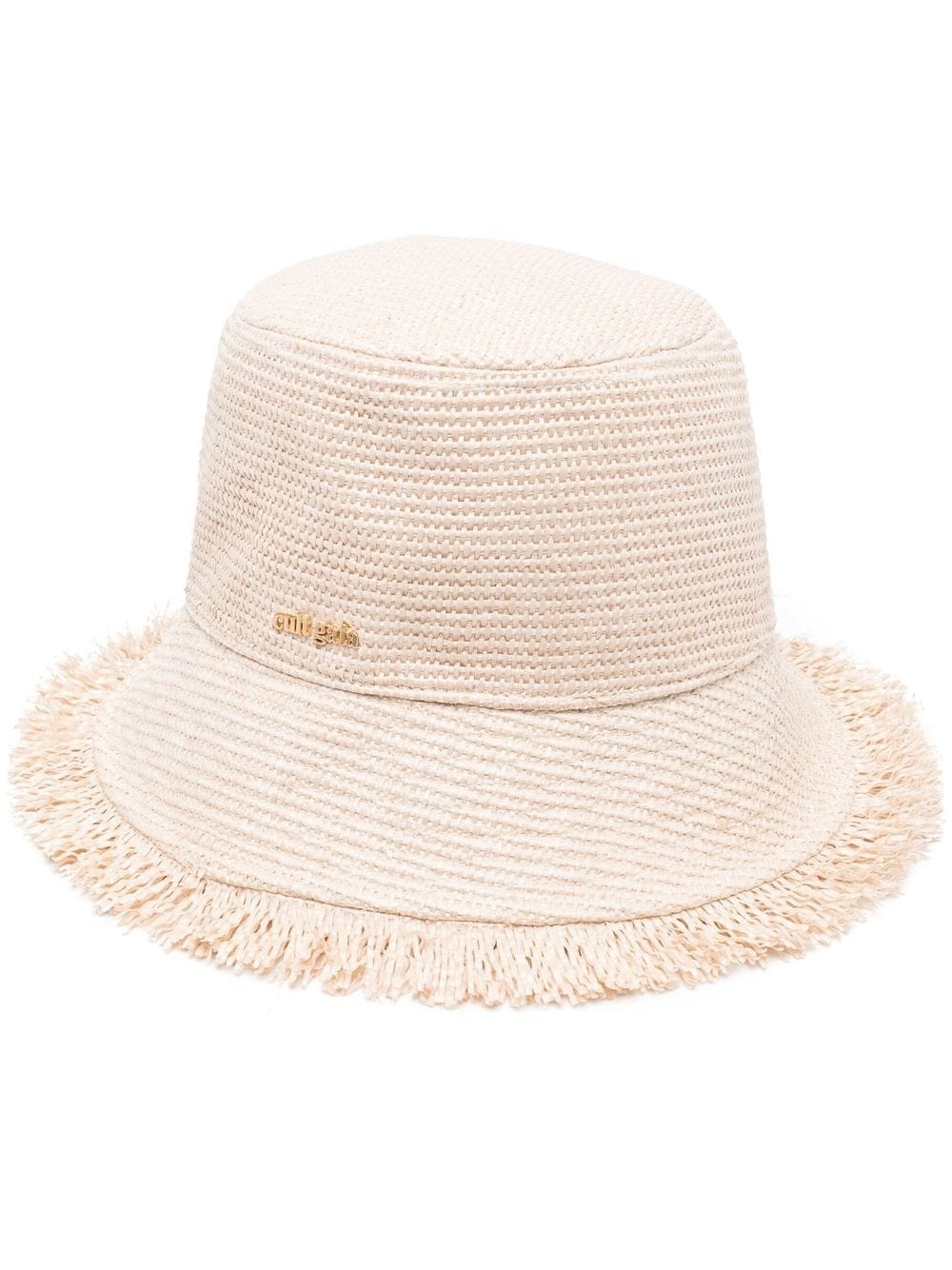 fine-knit tassel trim bucket hat - 1