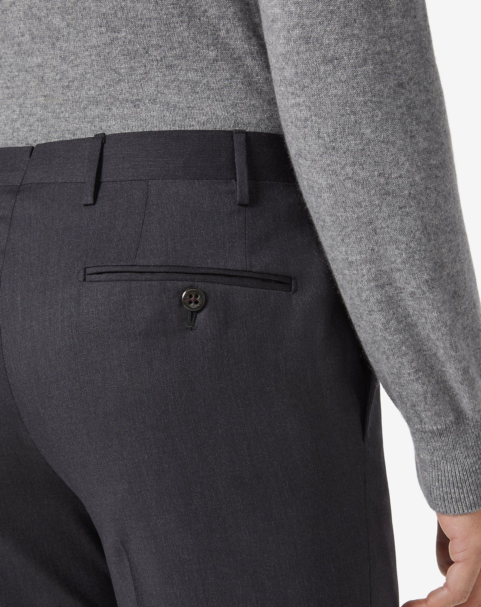 Anthracite S130s wool trousers - 5