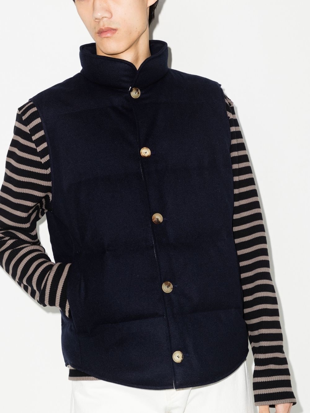 high-neck padded gilet - 2