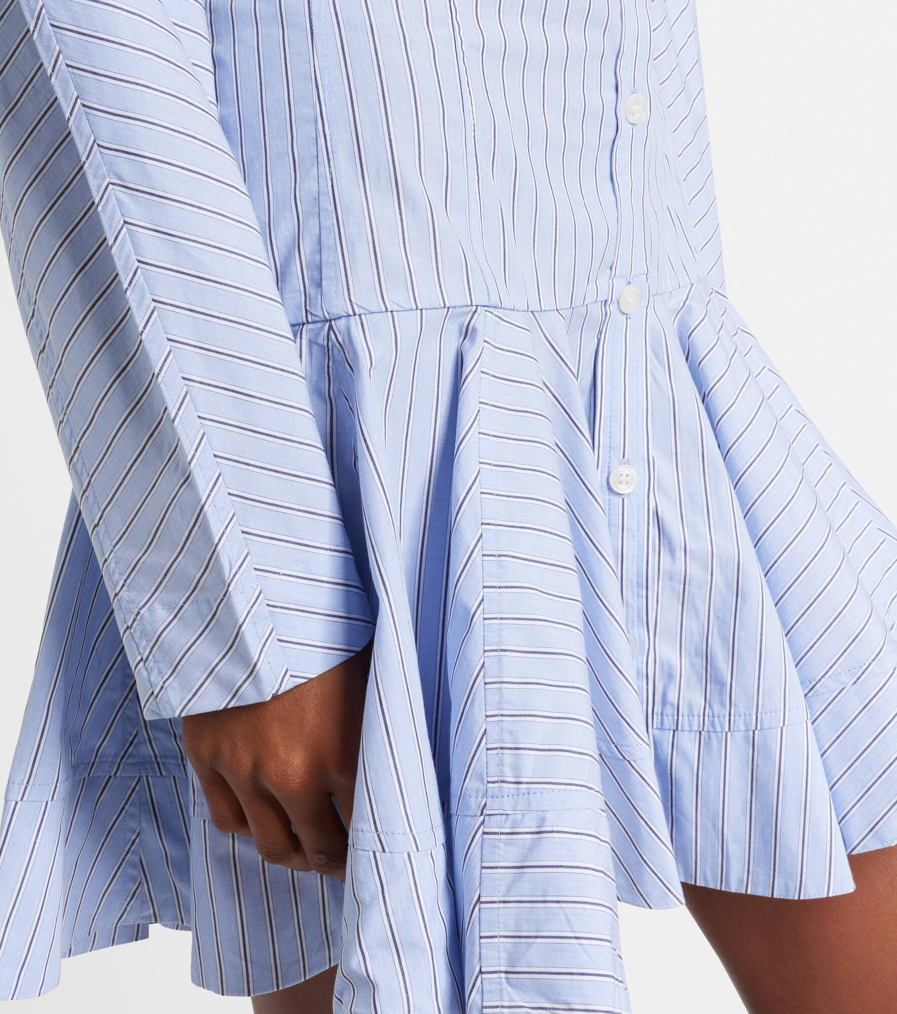 Striped cotton shirt dress - 5