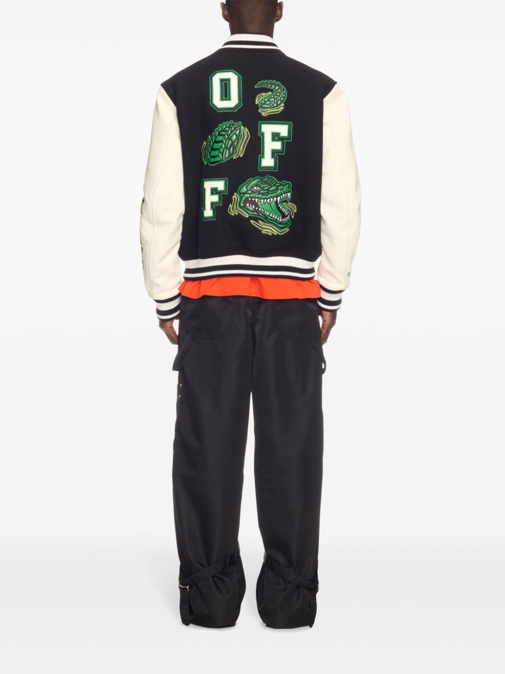 logo-appliqué bomber jacket - 4