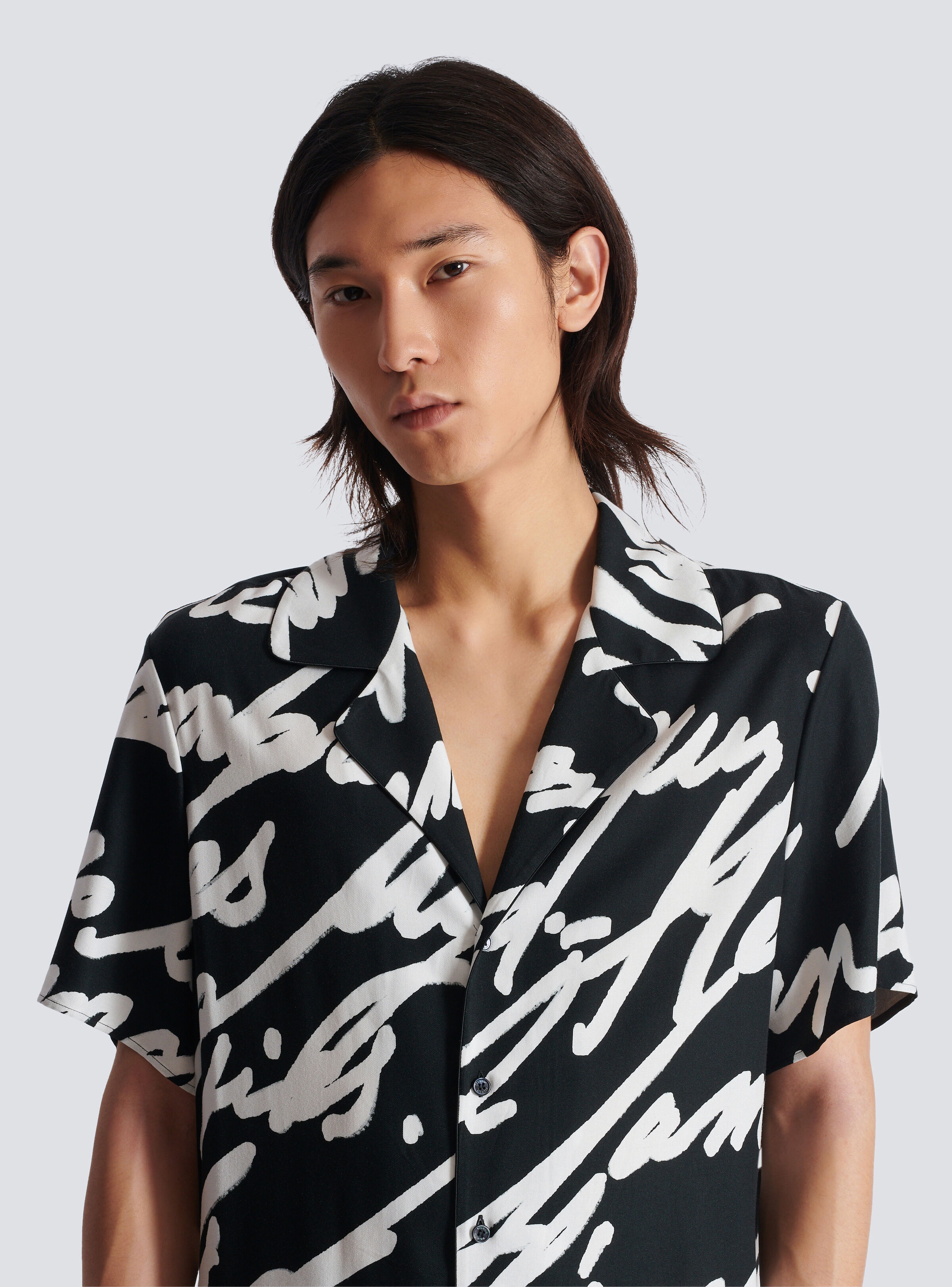 Twill pyjama shirt with "Love Letter" print - 7