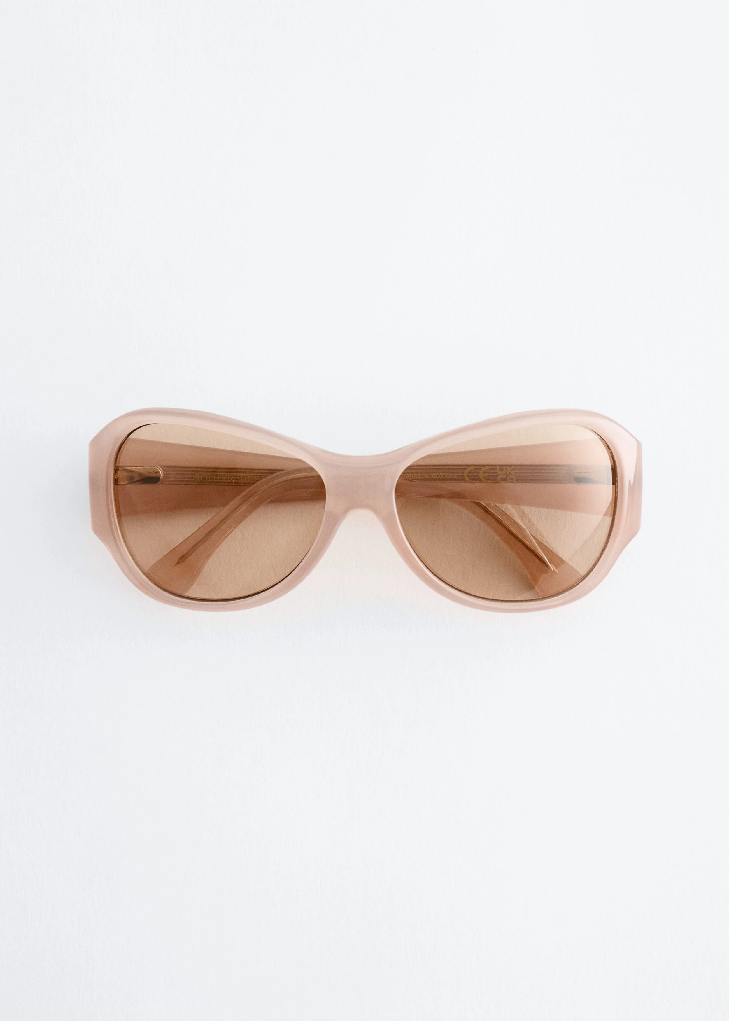 Oversized Curved Sunglasses - 1