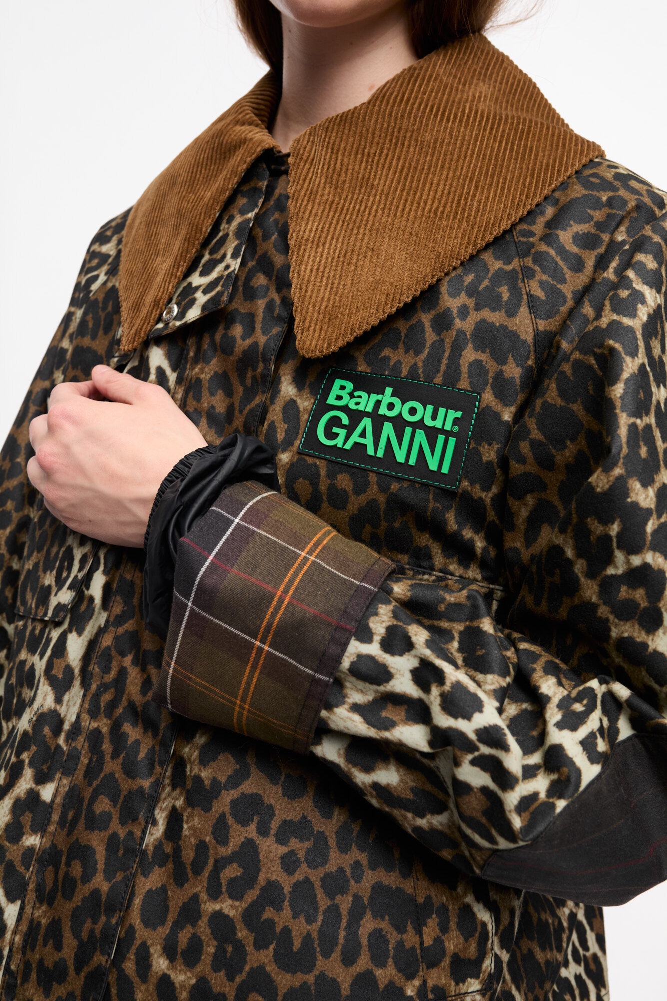 GANNI X BARBOUR LEOPARD PRINT WAXED ANORAK - 4