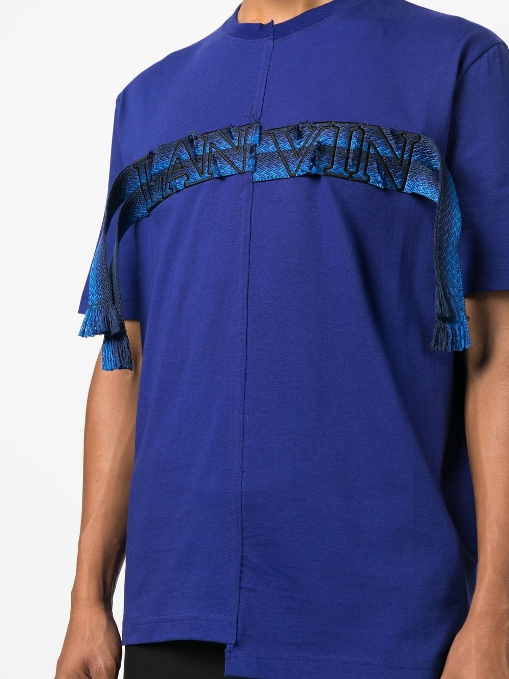 logo-embroidered cotton T-shirt - 5