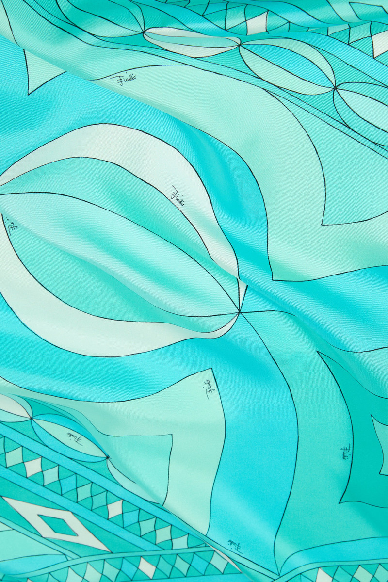 COLLANE PRINT TRIANGLE SILK SCARF 4