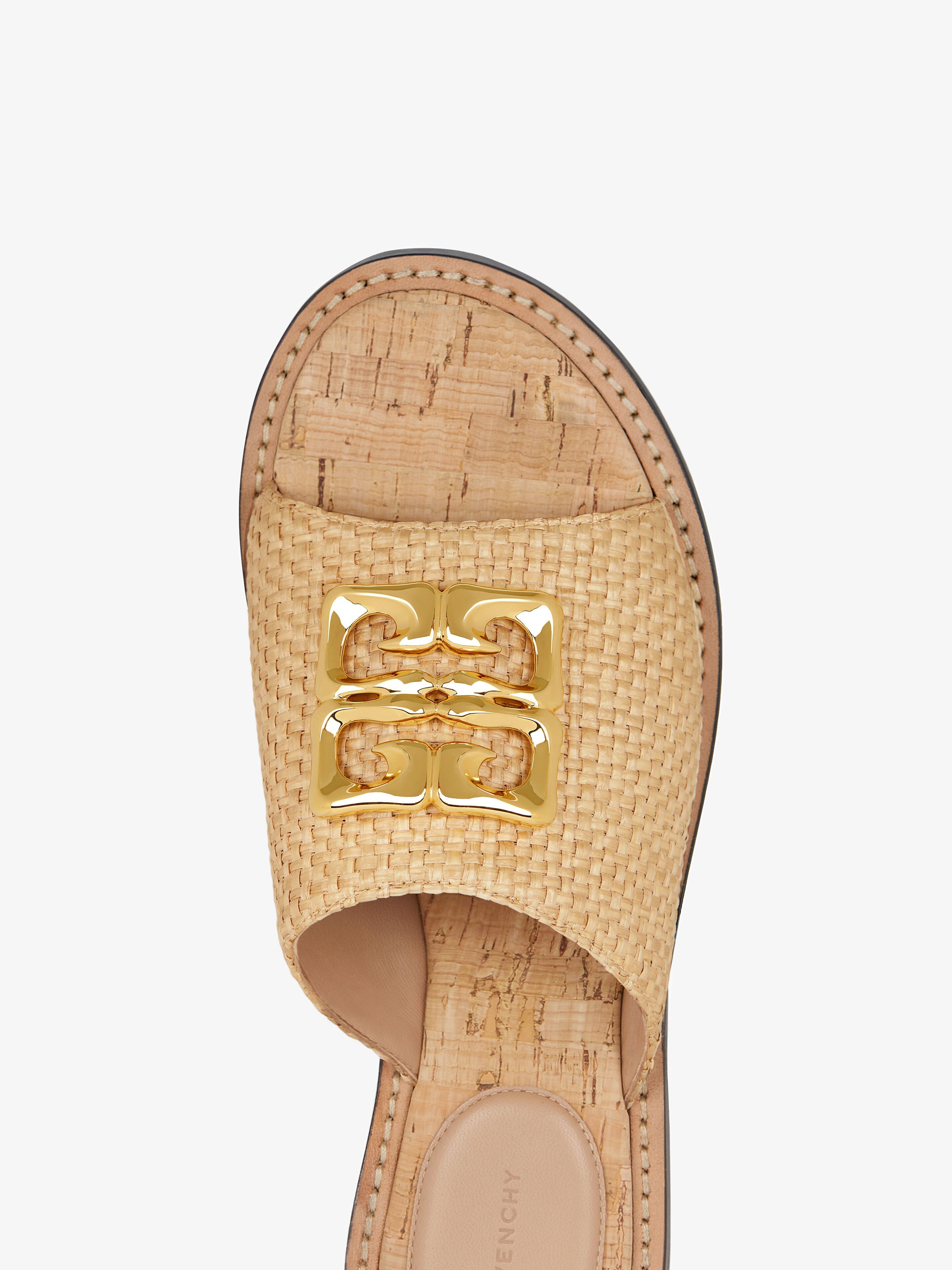 4G LIQUID FLAT MULES IN RAFFIA - 5