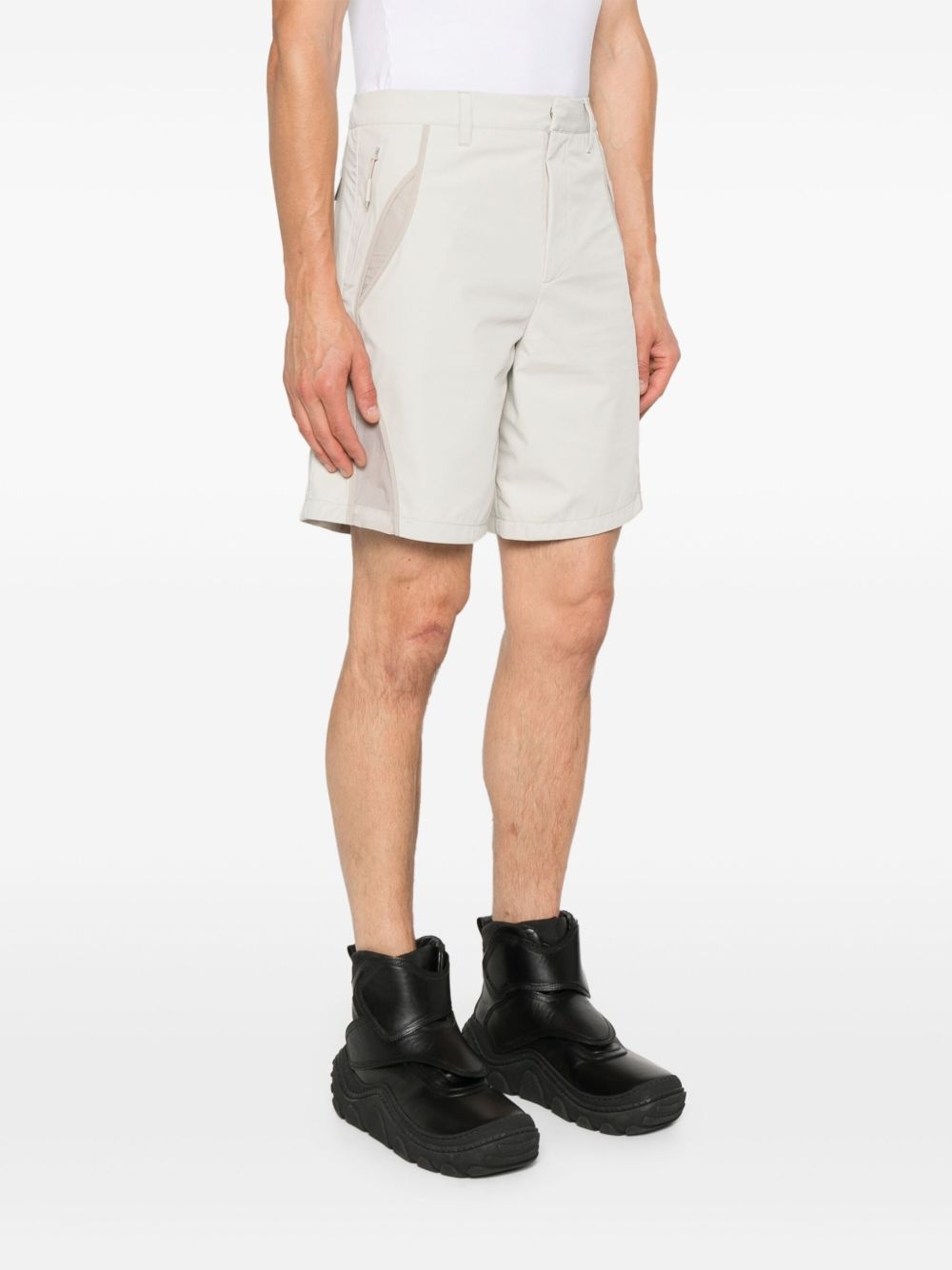 panelled mesh insert shorts - 3
