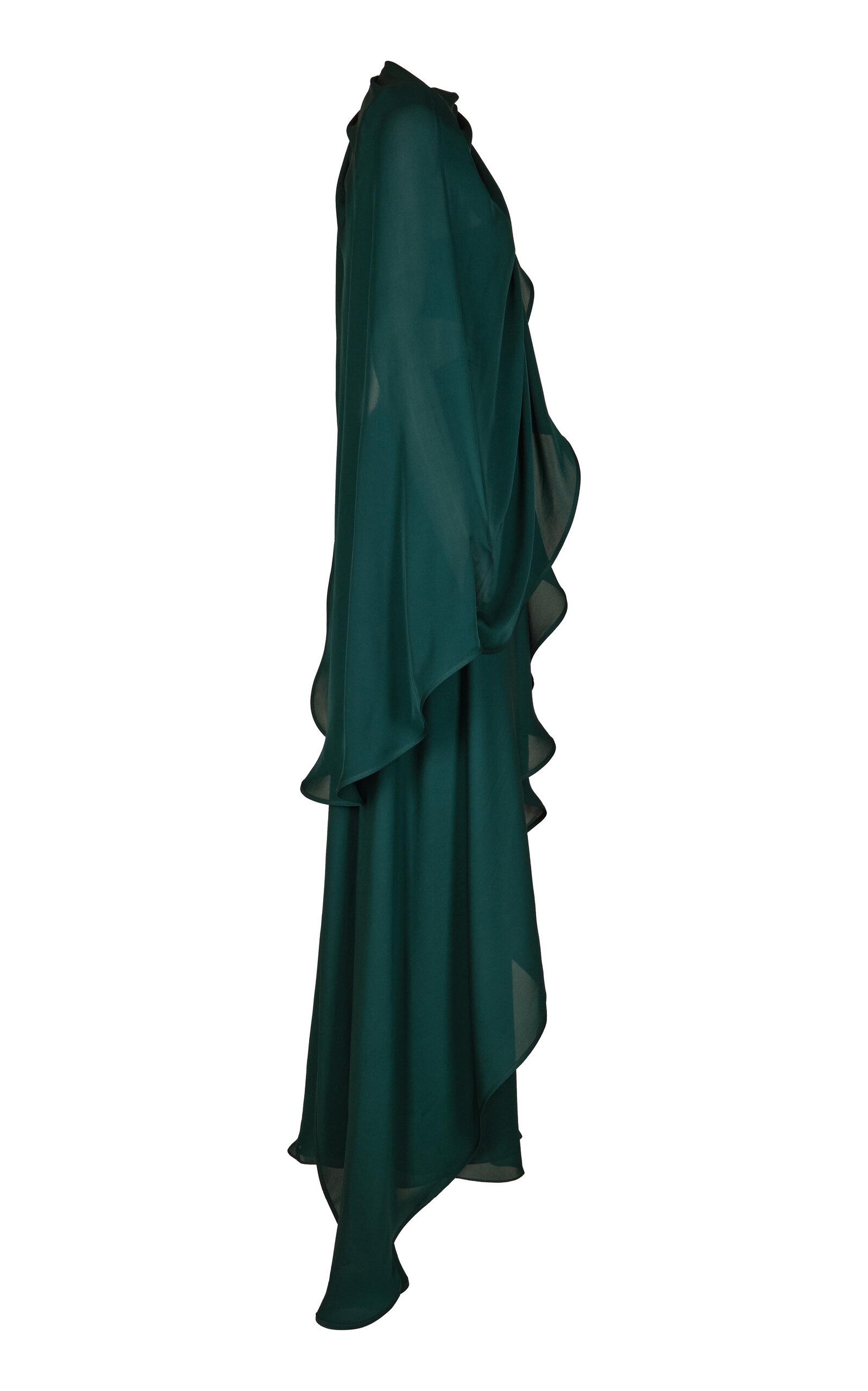 Sea Poem Draped Cutout Maxi Dress green - 5