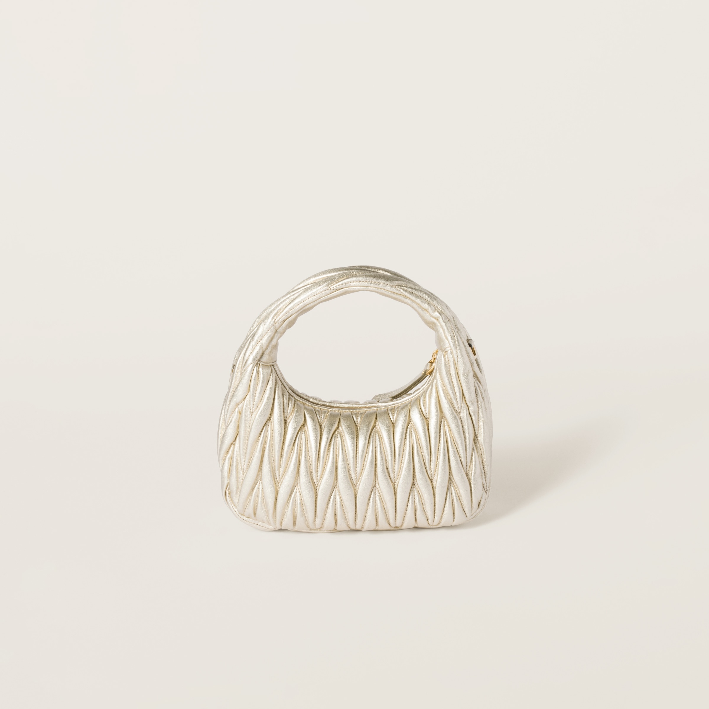 Wander matelassé nappa leather hobo bag - 3