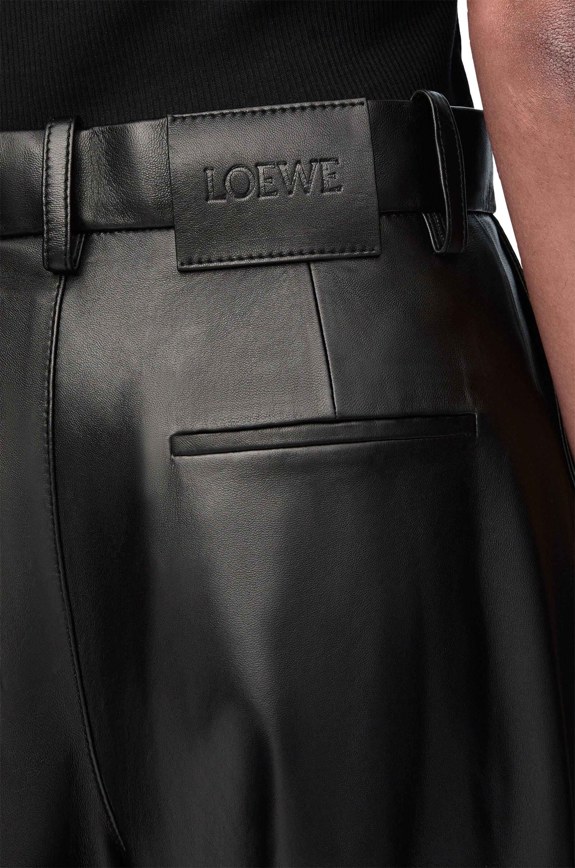 Barrel trousers in nappa lambskin - 5