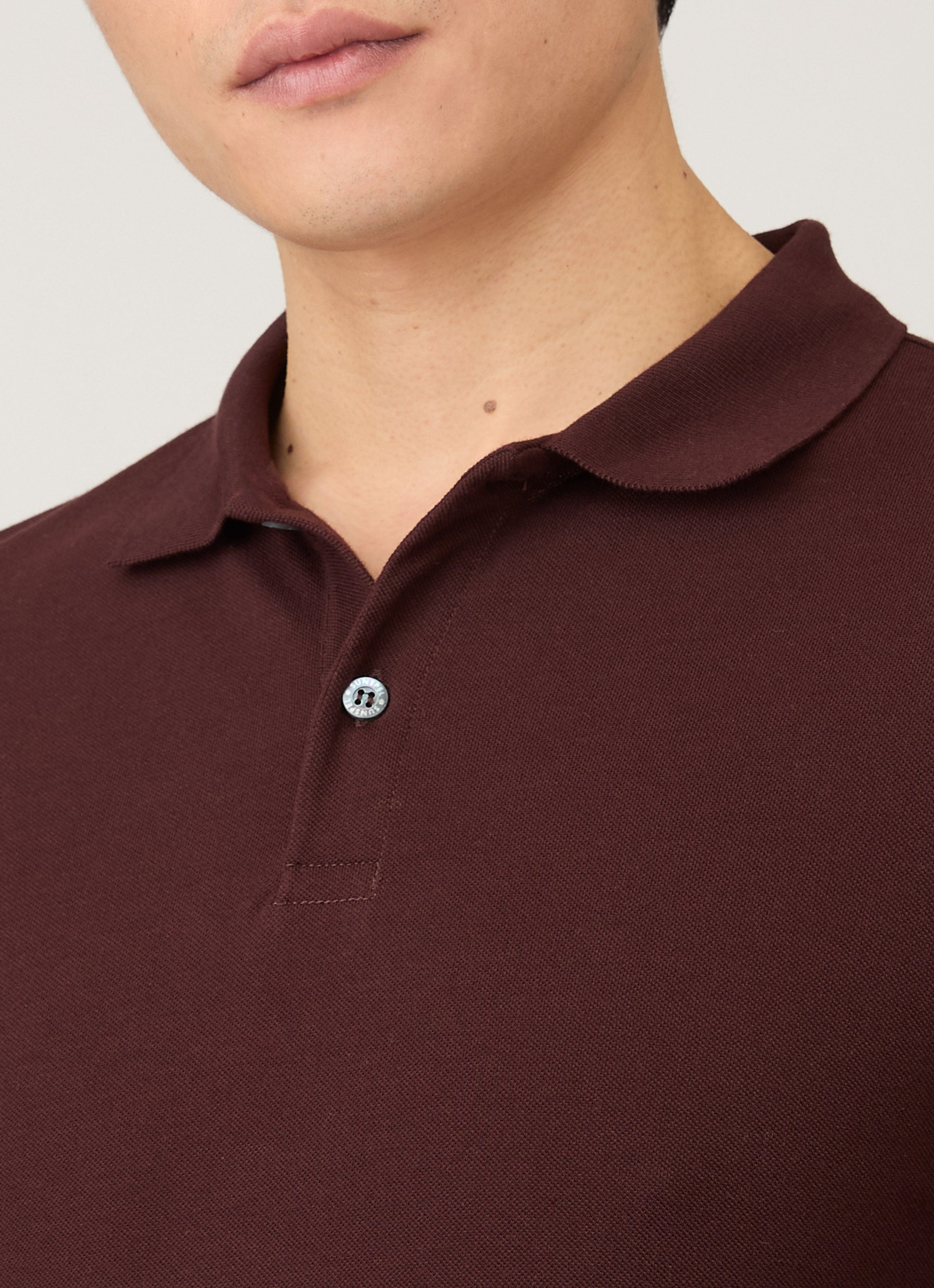 Long Sleeve Piqué Polo Shirt - 6
