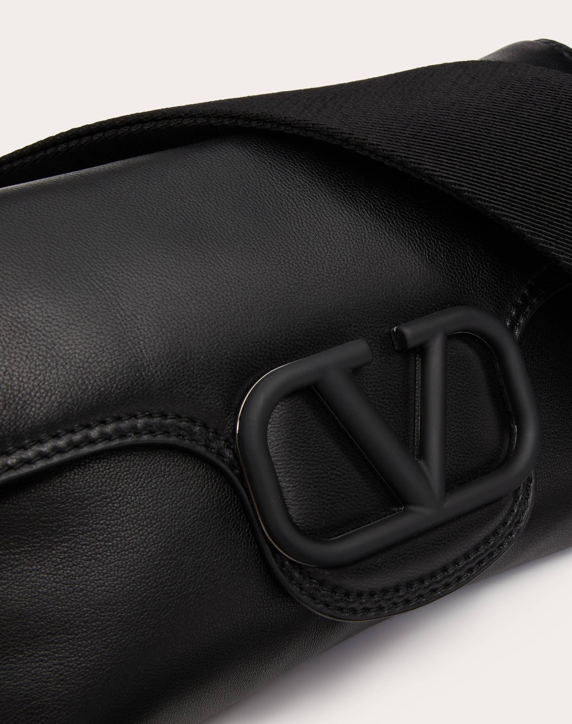 VALENTINO GARAVANI NOIR NAPPA LEATHER SHOULDER BAG - 8