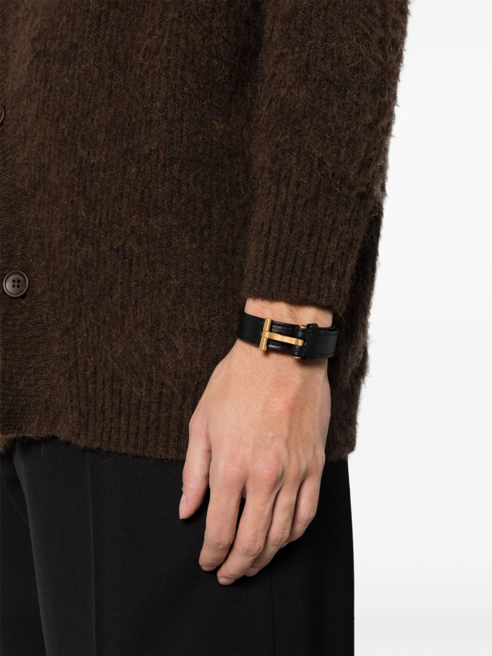 Tom Ford Men Leather Bracelet - 3