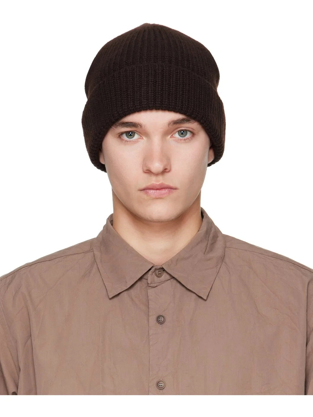 Brown Wooly Beanie - 1