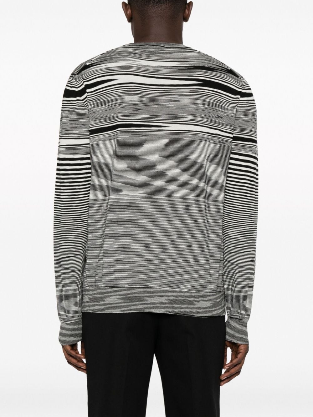 striped intarsia-knit wool jumper - 4