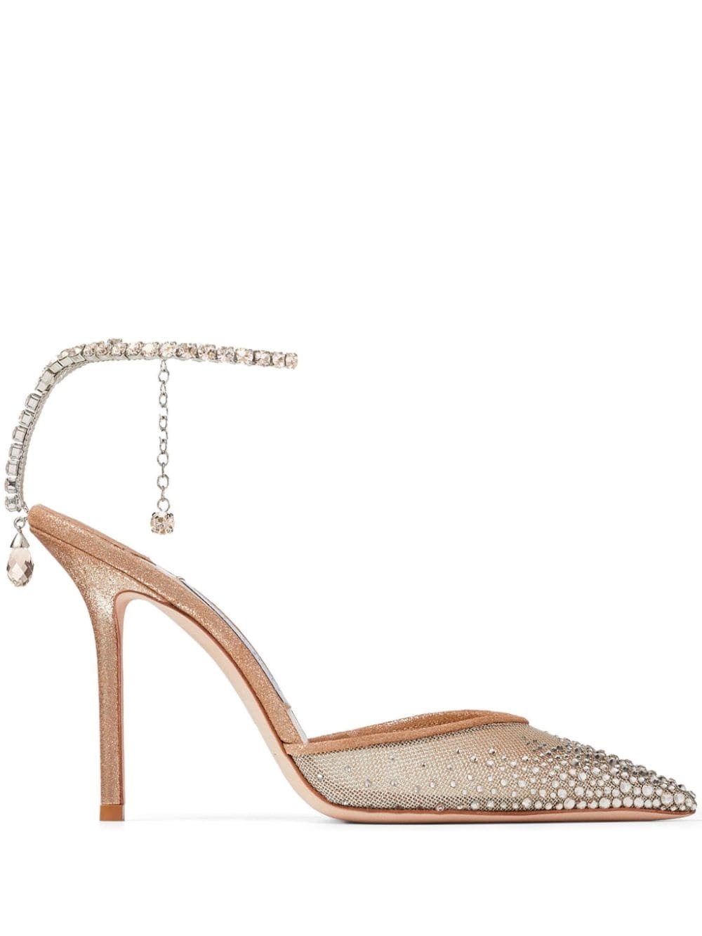 Saeda 100mm crystal-embellished pumps - 1