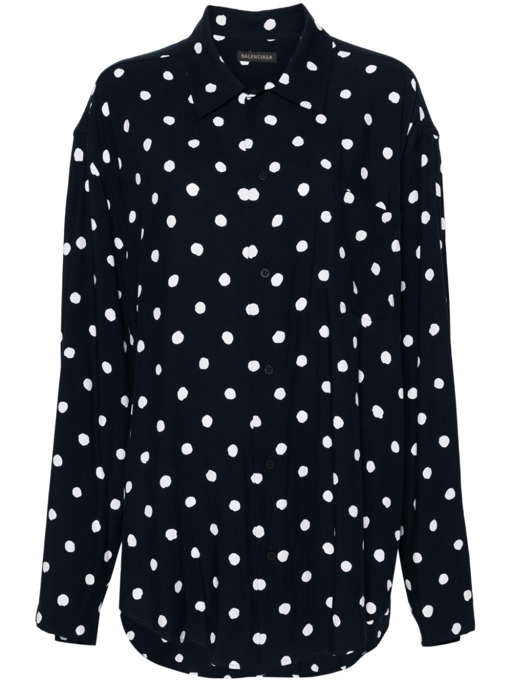 long-sleeves polka dot shirt - 1