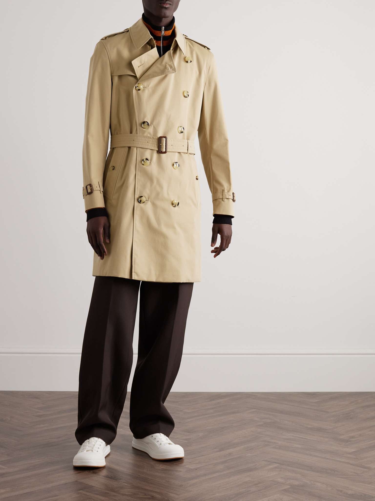 Kensington Belted Double-Breasted Cotton-Gabardine Trench Coat - 2