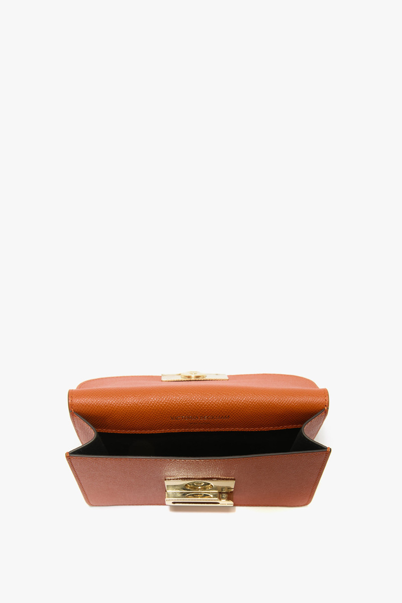 Nano Dorian Belt Bag In Burnt Orange Grained Leather 8