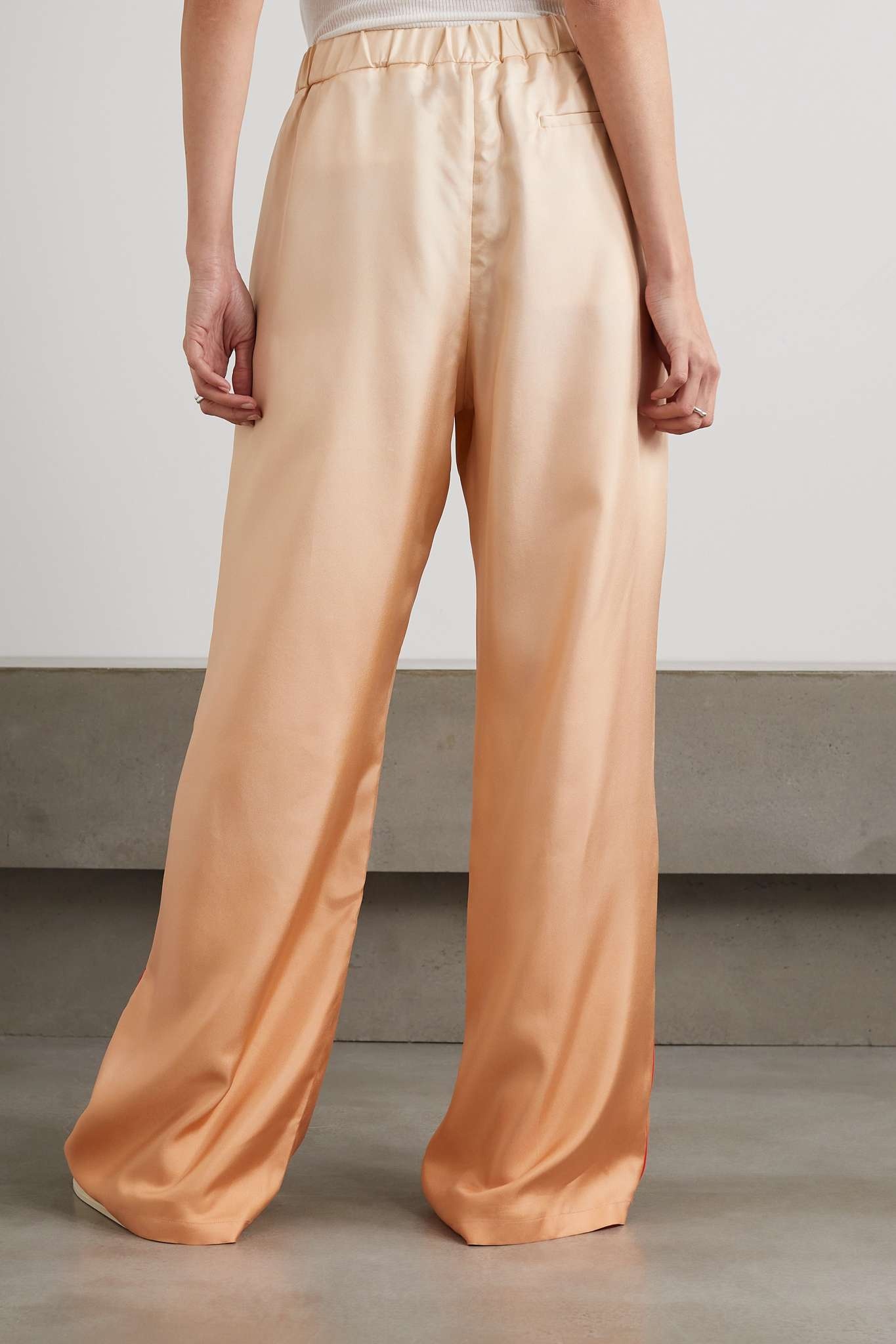 + Yoshimoto Nara printed silk-satin wide-leg pants - 4