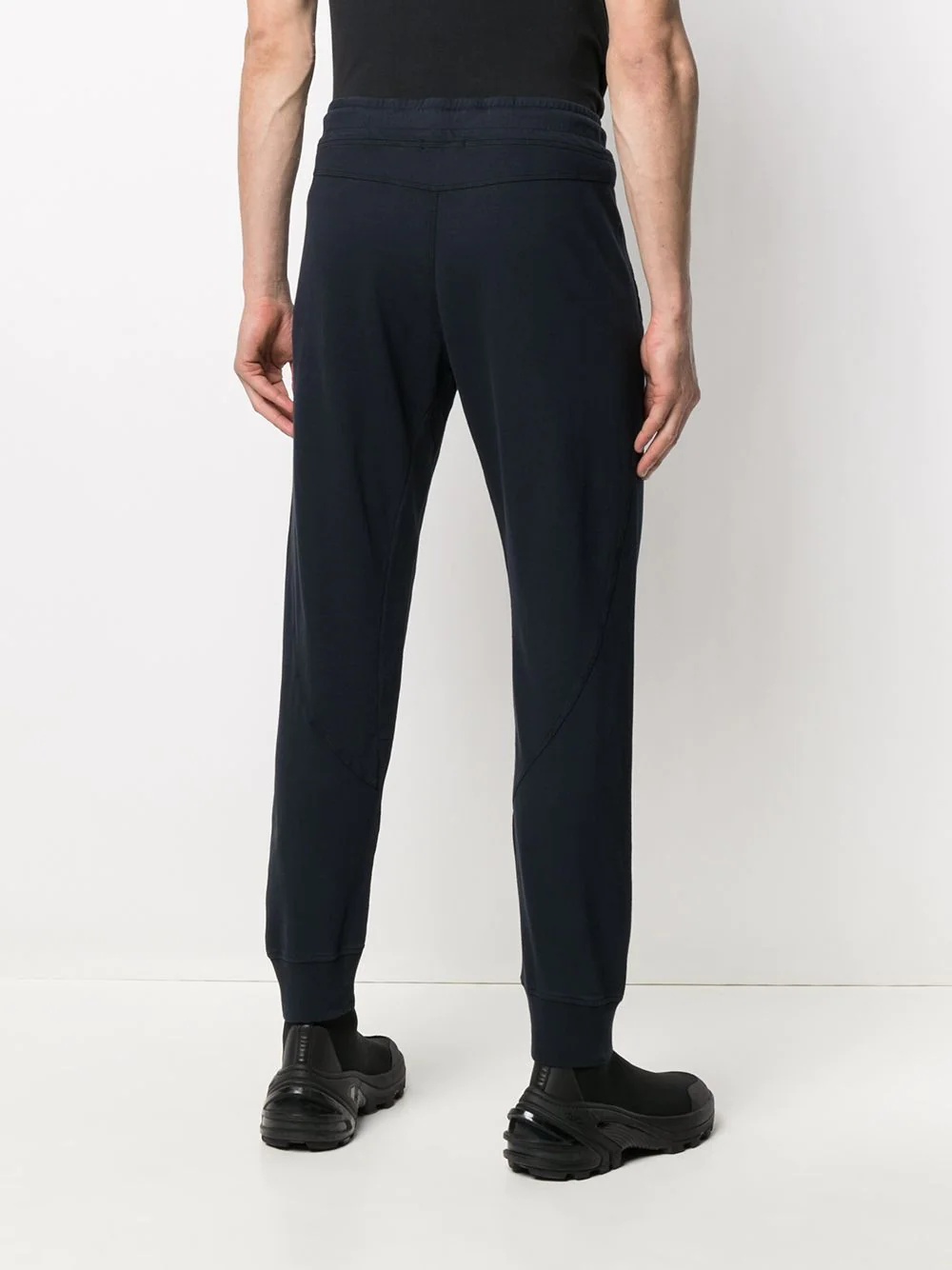 logo-patch cotton track trousers - 4