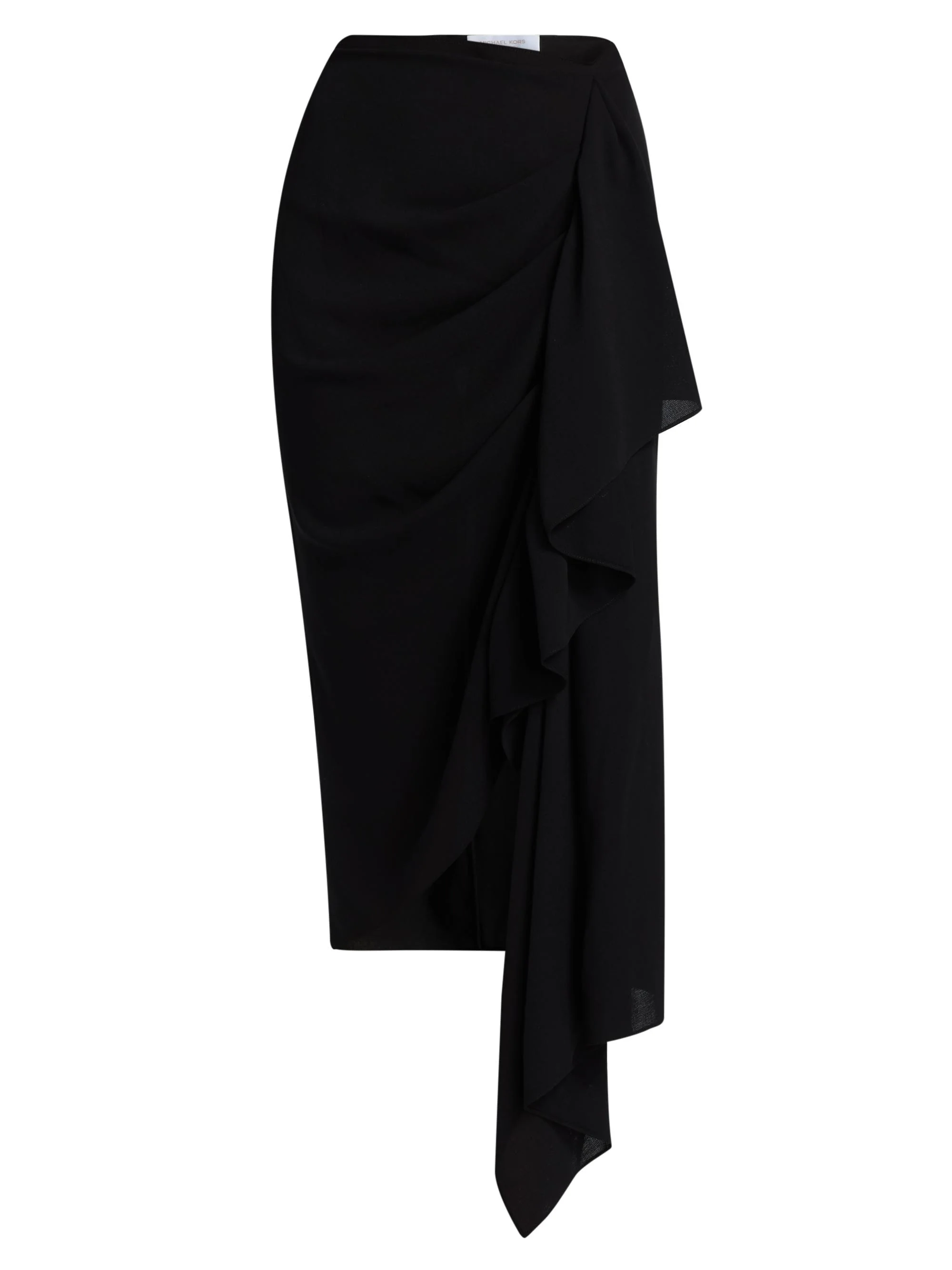 Women's Cascade Virgin Wool Midi-Skirt - Black - 1