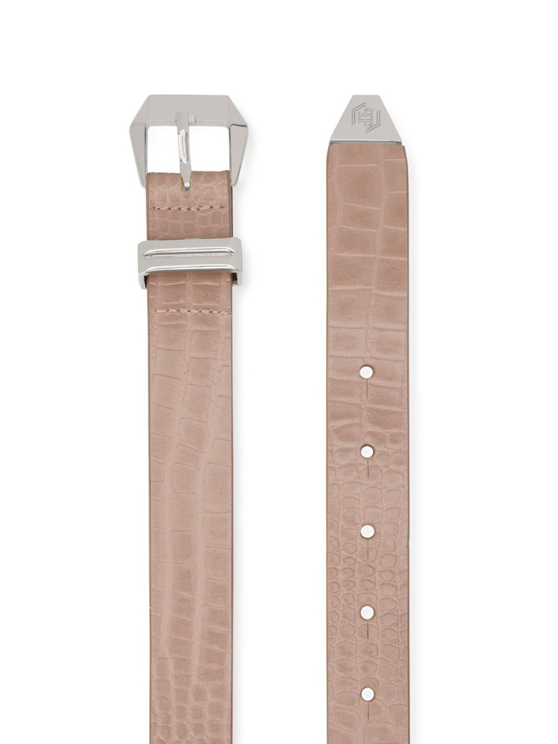 PHILIPP PLEIN textured leather belt outlook