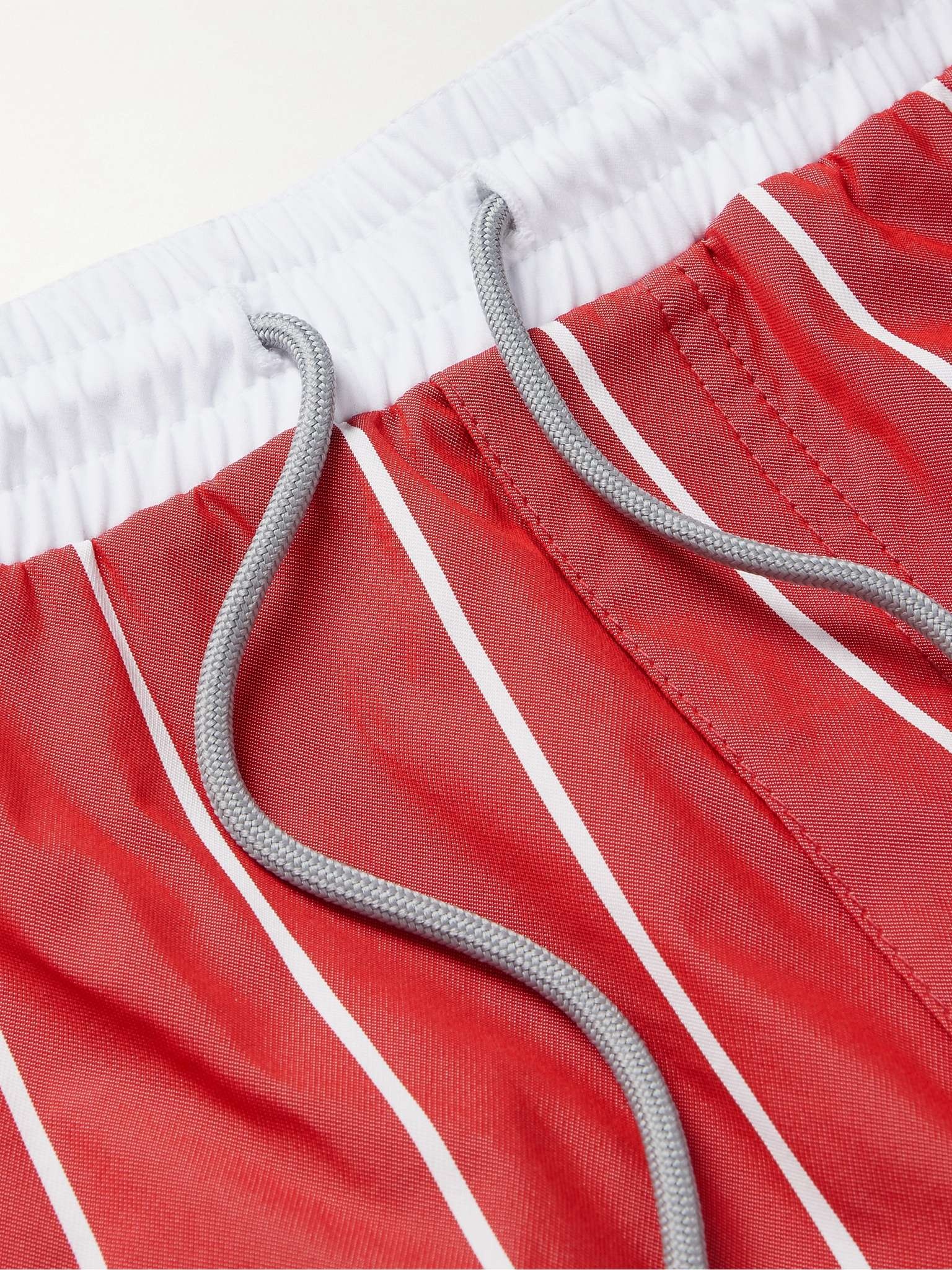 Mid-Length Striped Swim Shorts - 3